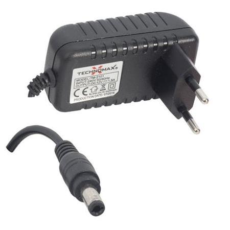 12 VOLT - 1.5 AMPER PLASTİK KASA PRİZ TİPİ ADAPTÖR - POWERMASTER PM-8115